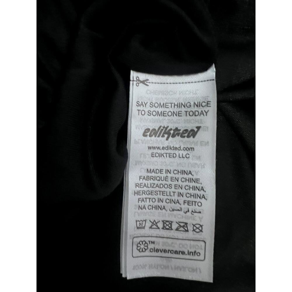 Chic Edikted Jora Nylon Bubble Mini Skirt - Black, Size Medium - Picture 5 of 7